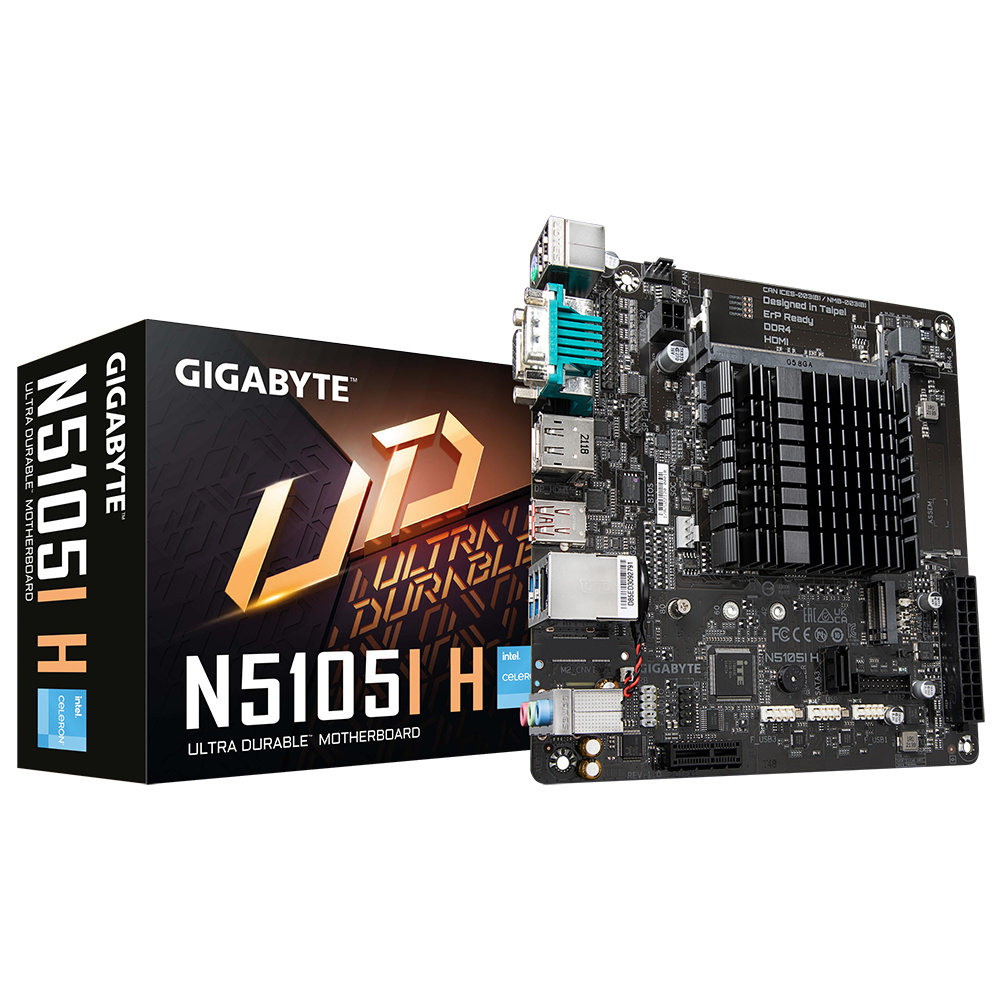 Tarjeta Madre Gigabyte Mini-ITX N5105I H, Intel Celeron N5105, HDMI, Soporta Máx. 16GB DDR4, SO-DIMM 2666Mhz, 2400Mhz Procesador Integrado SKU: N5105I H