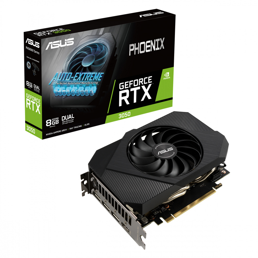 Tarjeta de Video ASUS NVIDIA Phoenix GeForce RTX 3050 8G, 8GB 128-bit GDDR6, PCI Express 4.0 SKU: 90YV0HH2-M0NA00