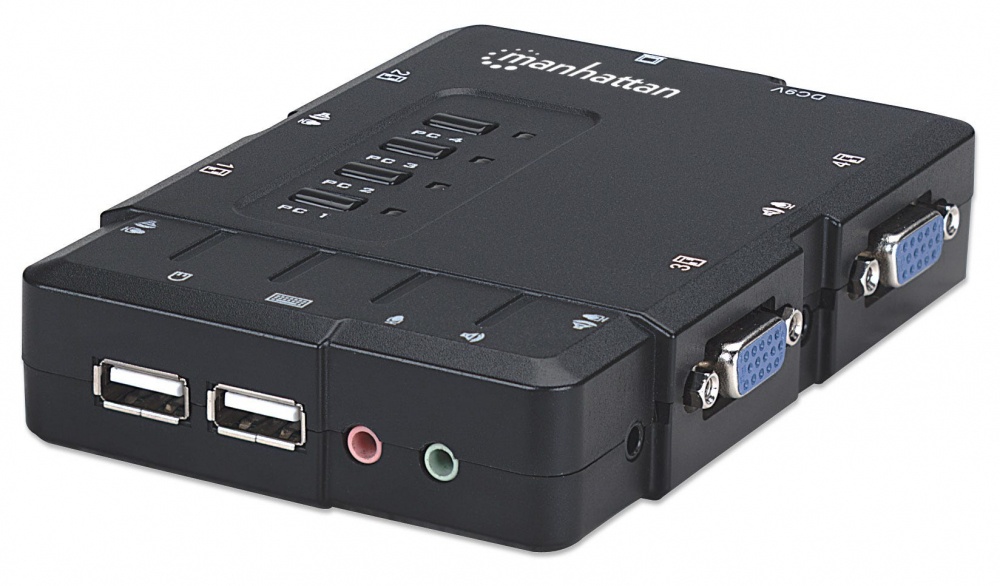 Manhattan Switch KVM de 4 Puertos, USB, VGA
SKU: 151269