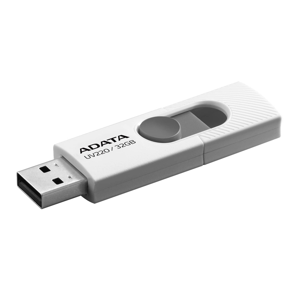 Memoria USB Adata UV220, 32GB, USB 2.0, Gris/Blanco RAM-2989 SKU: AUV220-32G-RWHGY