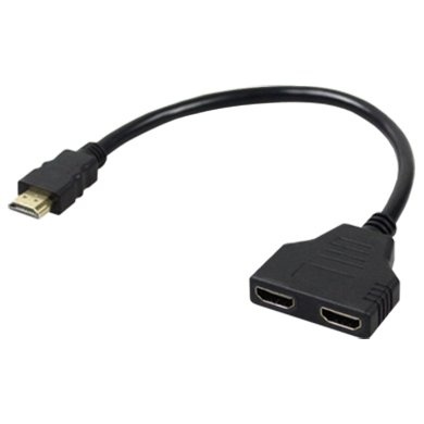 BRobotix Cable Splitter HDMI 1.4 Macho - 2x HDMI 1.4 Hembra, 1080p, 30cm, Negro ACCRBT6610 SKU: 170422