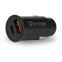 Vorago Cargador para Auto AU-305, 20W, 1x USB-C/1x USB-A, Negro SKU: AU-305-BK