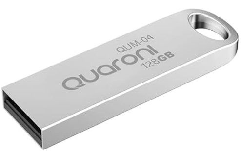 Memoria USB Quaroni QUM-04, 128GB, USB 2.0, Metal RAM-3969 SKU: QUM-04