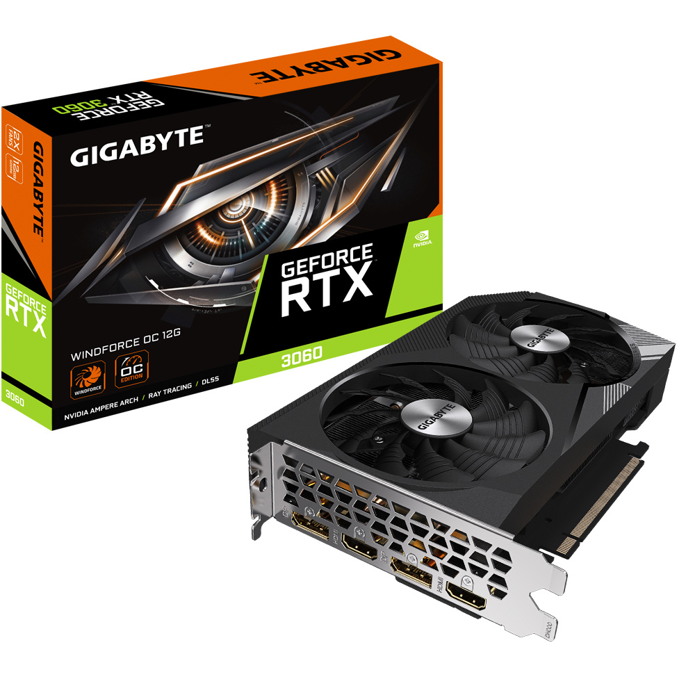 Tarjeta de Video Gigabyte NVIDIA GeForce RTX 3060 WINDFORCE OC 12G, 12GB 192-bit GDDR6, PCI Express x16 4.0 SKU: GV-N3060WF2OC-12GD