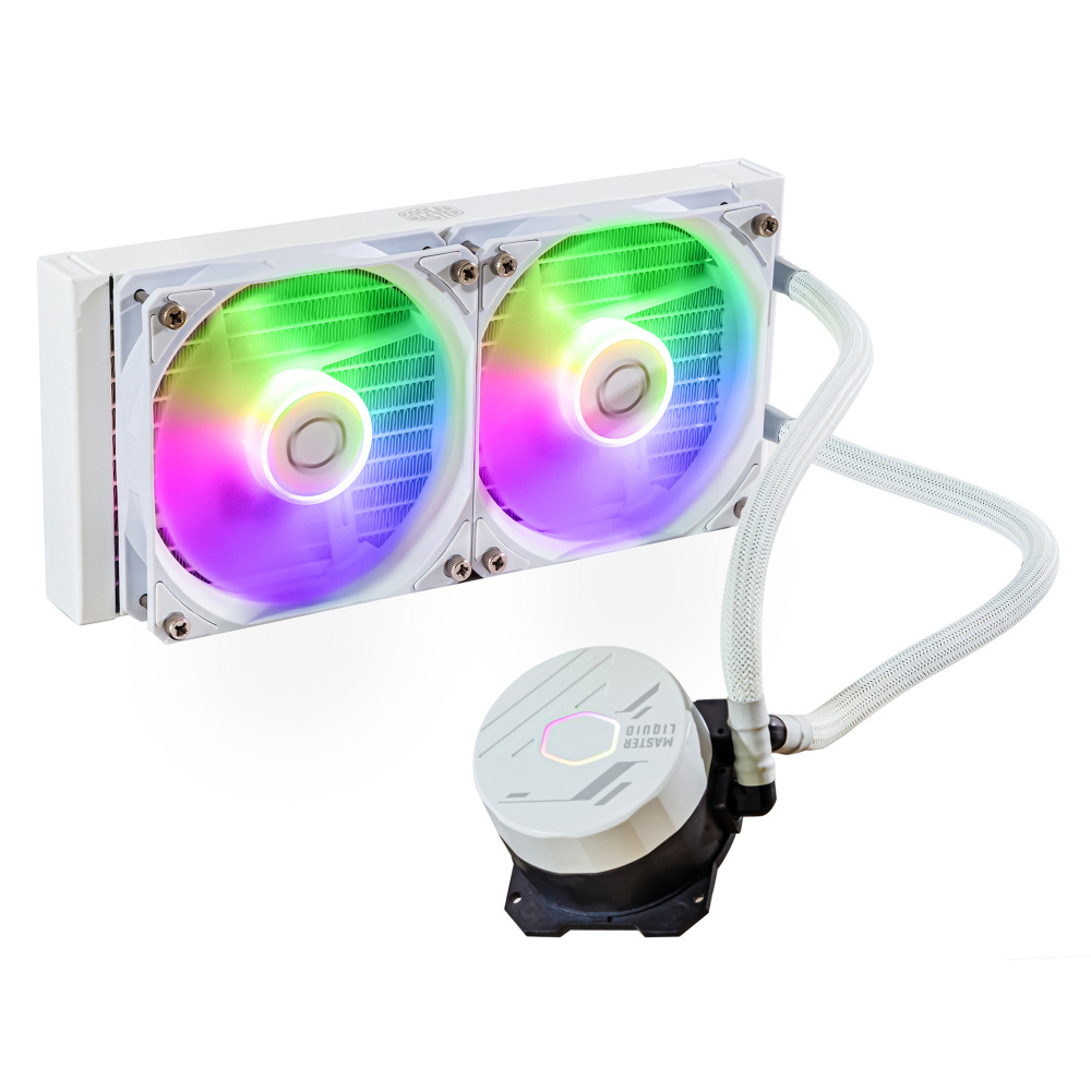 Cooler Master MasterLiquid 240L Core ARGB White Enfriamiento Líquido para CPU, 2 x 120mm, 650-1750RPM
SKU: MLW-D24M-A18PZ-RW 