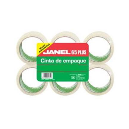 CINTA JANEL EMPAQUE TRANSPARENTE .048X150MTS PAQ C/6 SKU: 0654815700