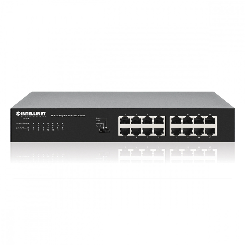 Switch Intellinet Gigabit Ethernet 561815, 16 Puertos 10/100/1000Mbps, 32 Gbit/s, 8.192 Entradas - No Administrable
SKU: 561815