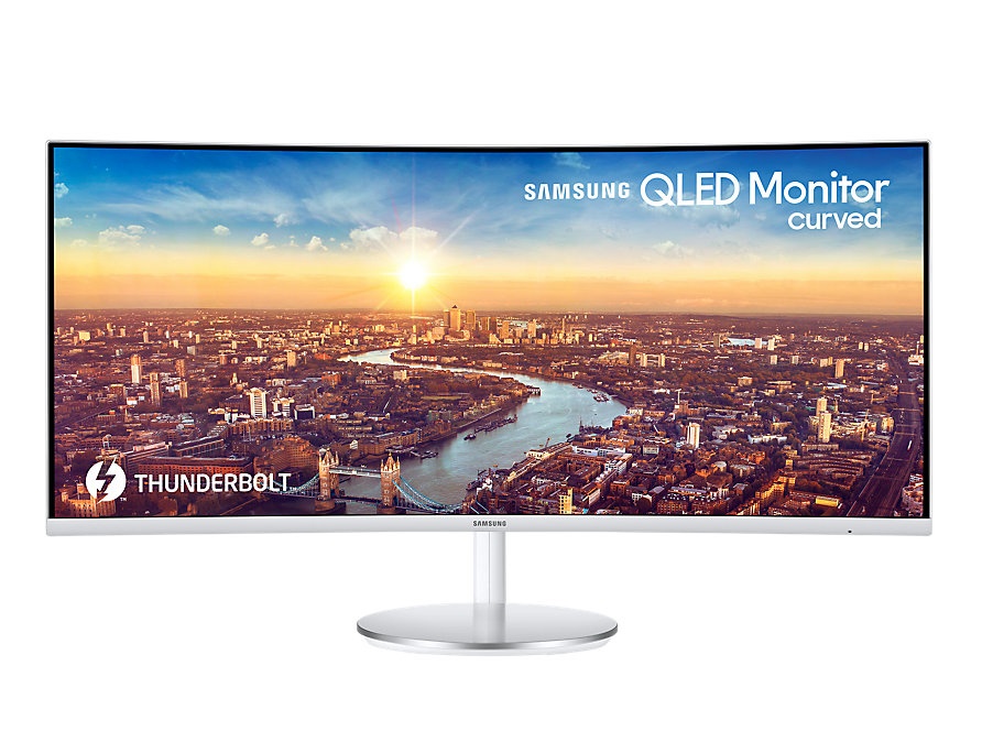 Monitor Curvo Samsung LC34J791WTLXZX QLED 34'', Quad HD, Ultra Wide, FreeSync, 100Hz, HDMI, Bocinas Integradas, Gris Claro SKU: LC34J791WTLXZX