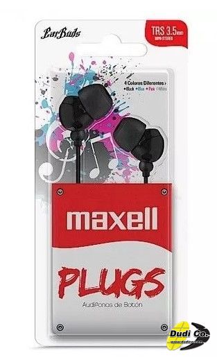 AUDIFONO MAXELL PLUGS NEGRO 347169