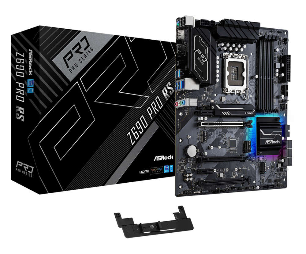 Tarjeta Madre ASRock ATX Z690 PRO RS, S-1700, Intel Z690, HDMI, Displayport, Máximo128GB, 4 x DDR4, Gen. 12va, 13va, 14va, ATX, para Intel Motherboard, MB-1343 SKU: Z690 PRO RS 