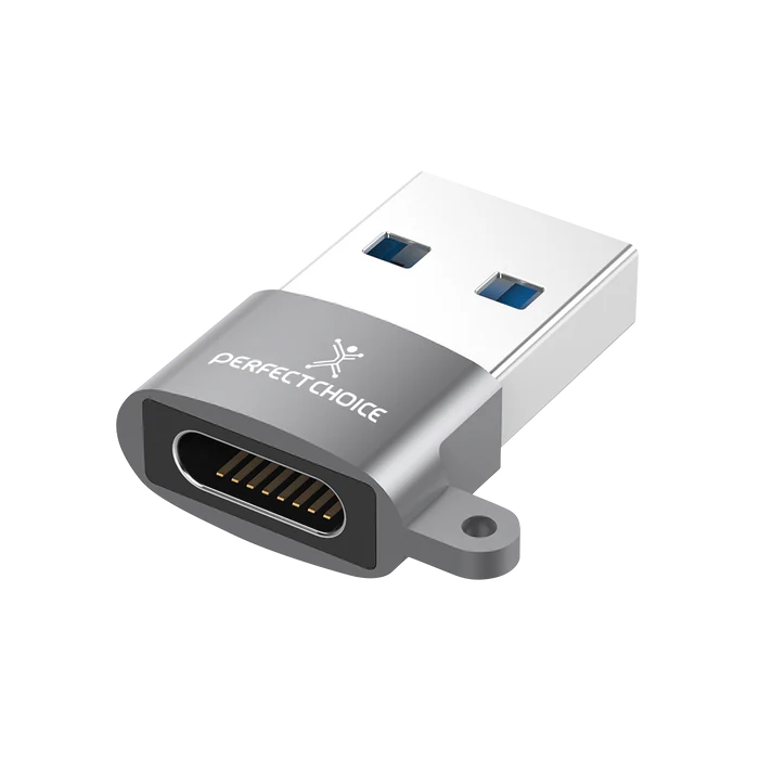 Perfect Choice Adaptador USB A Macho - USB C Hembra, Gris AC-9658 SKU: PC-101253