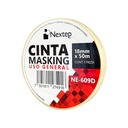 Cinta Masking Nextep Uso General 18mm x 50mts SKU: NE-609D