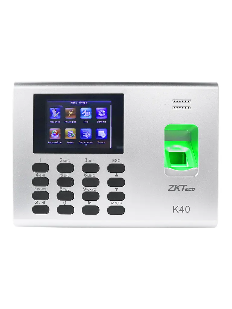 ZKTeco Control de Acceso y Asistencia Biométrico ZK-K40 ID, 1000 Usuarios Reloj Checador SKU: ZK-ZKT061025