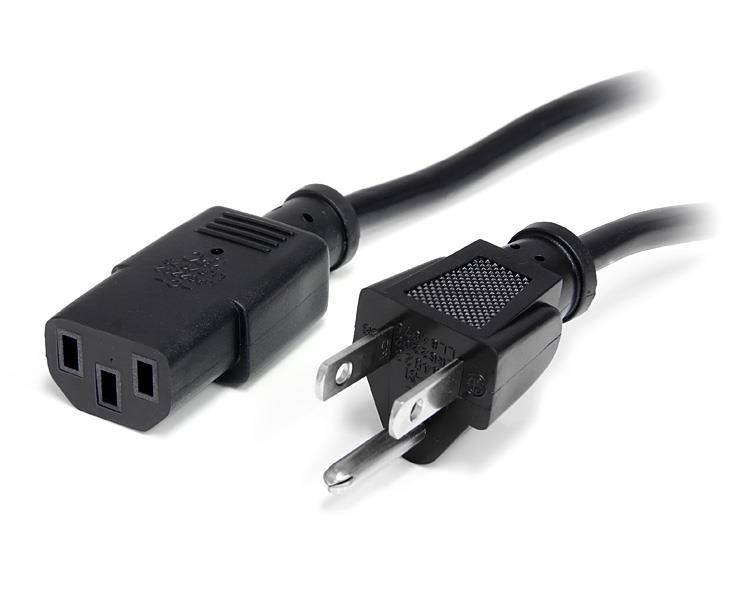 StarTech Cable de Poder NEMA5-15P -  C13 - 10A 125V 18AWG Coupler, 1.8 Metros, Negro CB-1885 SKU: PXT101