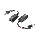 Kit de transceptores activos con conector para alimentación (12V/24Vcc/AC) TurboHD para aplicaciones de video por UTP Cat5e/6 en HD. Distancia de hasta 150 m en 4K SKU: TT-101-PV-TURBO