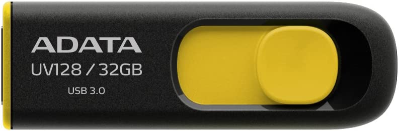 Memoria USB Adata DashDrive UV128, 32GB, USB 3.0, Lectura 40MB/s, Escritura 25MB/s, Negro/Amarillo
SKU: AUV128-32G-RBY