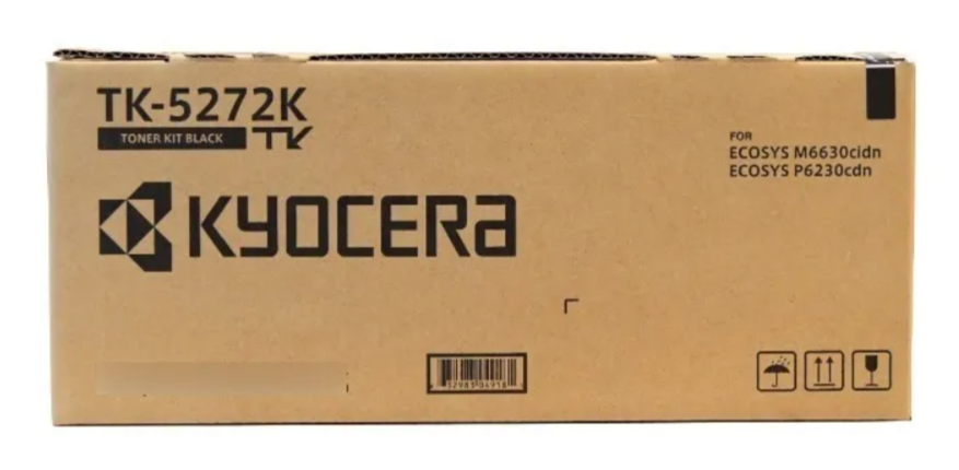 TK5272K Original Tóner Kyocera TK-5272K Negro, ECOSYS M6230cidn ECOSYS M6630cidn, ECOSYS P6230cdn 8,000 Páginas SKU: 1T02TV0US0