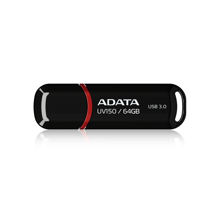 Memoria USB Adata DashDrive UV150, 64GB, USB 3.0, Negro SKU: AUV150-64G-RBK