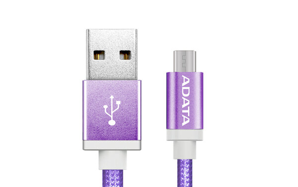 Adata Cable Android USB 2.0 A Macho - Micro USB 2.0 B Macho, 1 Metro, Morado SKU: AMUCAL-100CMK-CPU