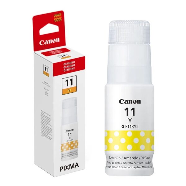 GI-11 Amarillo Original Bote de Tinta GI11 Canon G3160, G2160 70ml SKU: 4536C001