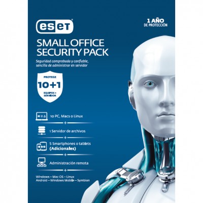 Eset Small Office Security Pack, 10 Usuarios + 1 Servidor, 1 Año, Windows/Mac/Linux/Android/iOS SKU: TMESET-067