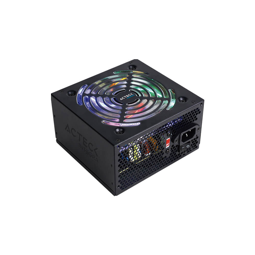 Fuente de Poder Acteck Z-600, 20+4 pin ATX, 120mm, 600W, FT600 Negro SKU: ES-05003