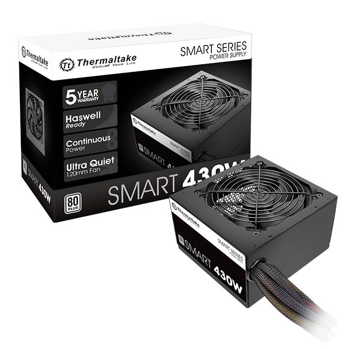 Fuente de Poder Thermaltake SMART 430W 80 PLUS ATX, 120mm, 430W SKU: PS-SPD-0430NPCWUS-W