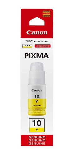 GI-10 Amarillo Original Bote de Tinta GI10 Canon Pixma G2010, G5010, G6010, G7010 70ml SKU: 3393C001AB