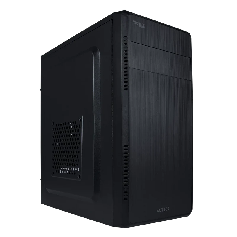 Gabinete Acteck Kioto GI240, Mini Tower, Micro ATX/Mini-ITX, USB 2.0/USB 3.2, con Fuente de 500W, 1 Ventilador Instalado, Negro SKU: AC-932547