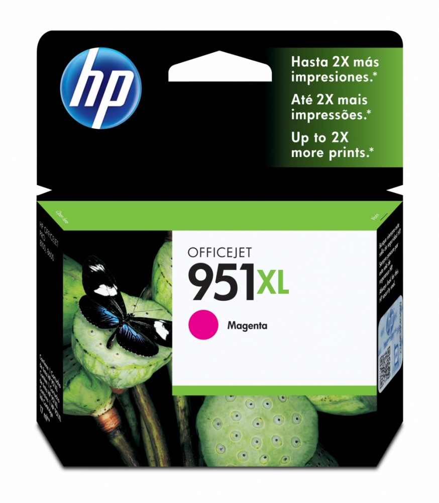 HP 951XL Magenta Original Cartucho de Tinta HP951XL HP Officejet 251DW/276DW/8100/8600/8610/8620 17ml SKU: CN047AL