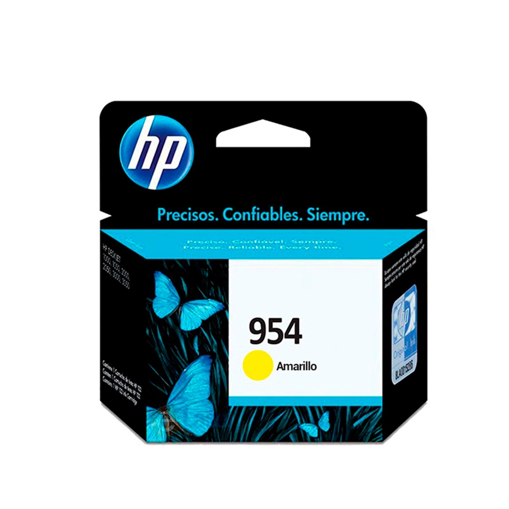 HP 954 Amarillo Original Cartucho de Tinta HP954 HP Officejet Pro 7720/7740/8210/8710/8720/8730 10ml. SKU: L0S56AL