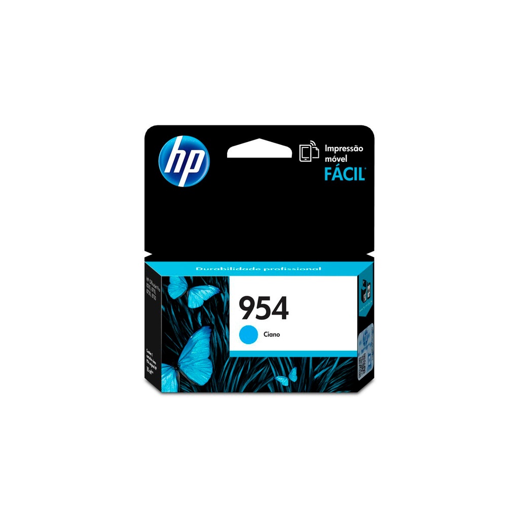 HP 954 Cian Original Cartucho de Tinta HP954 HP Officejet Pro 7720/7740/8210/8710/8720/8730 10ml SKU: L0S50AL