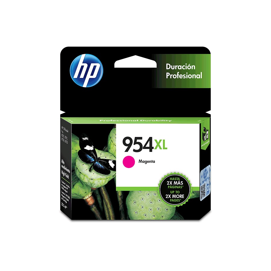 HP 954XL Magenta Original Cartucho de Tinta HP954XL 7720/7740/8210/8710/8720/8730 20ml. SKU: L0S65AL