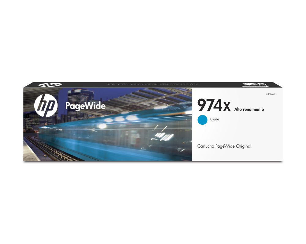 HP 974XL Cian Original Cartucho de Tinta HP974XL HP Pagewide Series 352 Y 377; HP Pagewide Pro Series 452, 477, 552, 577  7,000Pag. 85.5ml SKU: L0R99AL