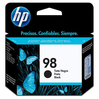 HP 98 Negro Original Cartucho de Tinta HP98 HP Deskjet D4145/D4155/D4160/D5940 HP Officejet H470/100/150/6310 Photosmart C4140/C4150/C4180/D5060/D5065/D5069/D5145/D5155/D5160/2570/2575/8049/8050 11ml. SKU: C9364WL