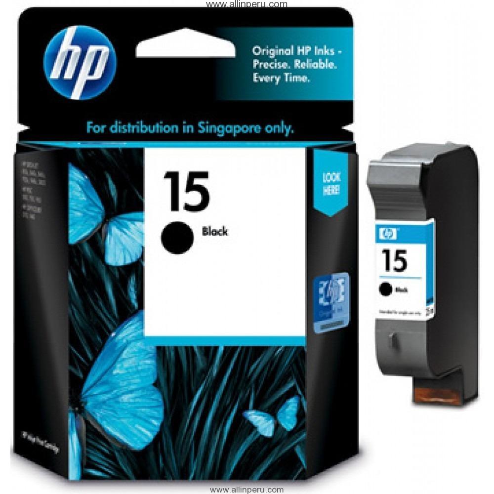 HP 15 Negro Original Cartucho de Tinta HP15 HP Deskjet 3810, 3820, 5110 Fax 1230; Officejet 51XX, v30, v40, v45; psc 500, 720, 750, 760, 920, 950 SKU: C6615A