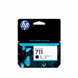 HP 711 Negro Original Cartucho de Tinta HP711 HP DesignJet T100, T120, T125, T130, T520, T525, T530 38ml SKU: CZ129A