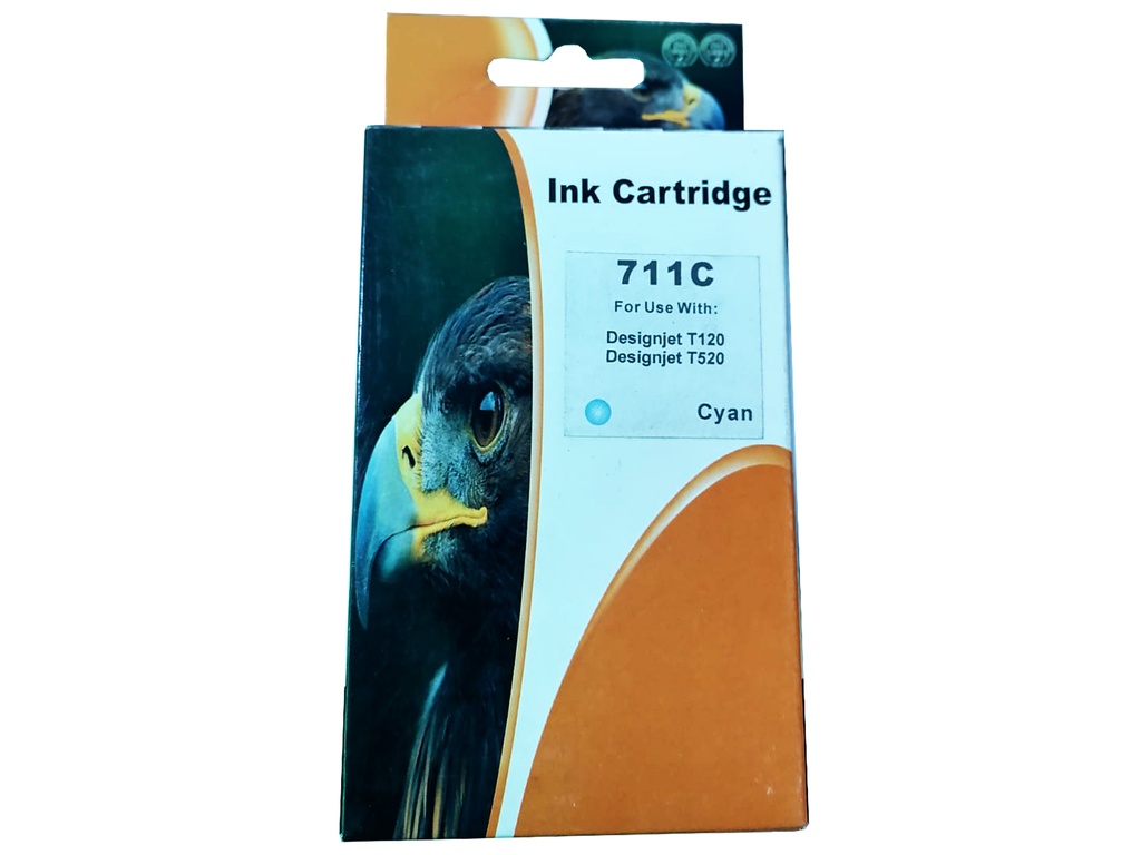 HP 711 Cian Compatible Cartucho de Tinta HP711 HP DesignJet T100, T120, T125, T130, T520, T525, T530 29ml SKU: CZ130AG