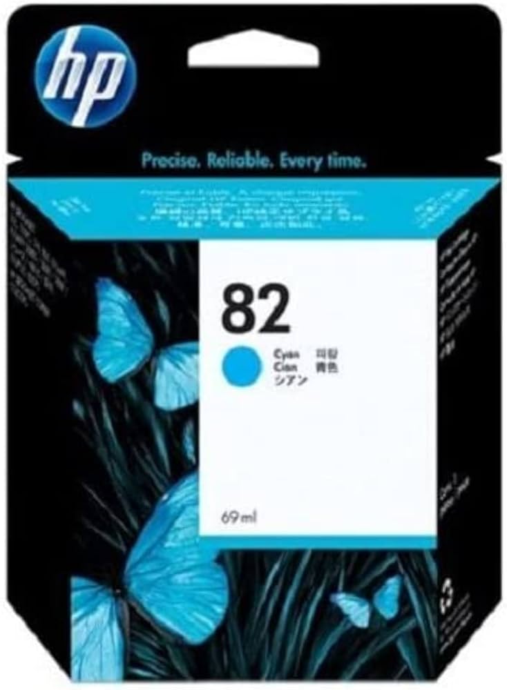 HP 82 Original Cyan Cartucho de Tinta HP82 DesignJet 800/800PS, DesignJet 815 MFP, DesignJet 820 MFP, HP DesignJet 500/500 Plus/500PS, HP DesignJet 120/50ps/20ps/10ps 69ml SKU: C4911A