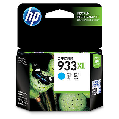 HP 933XL Cian Original Cartucho de Tinta HP933XL HP OfficeJet 6100, 6600 series, HP OfficeJet Pro 6700, 7110, 7510, 7610, 7612 7000 Series 825Pag. 8.5ml. SKU: CN054AL