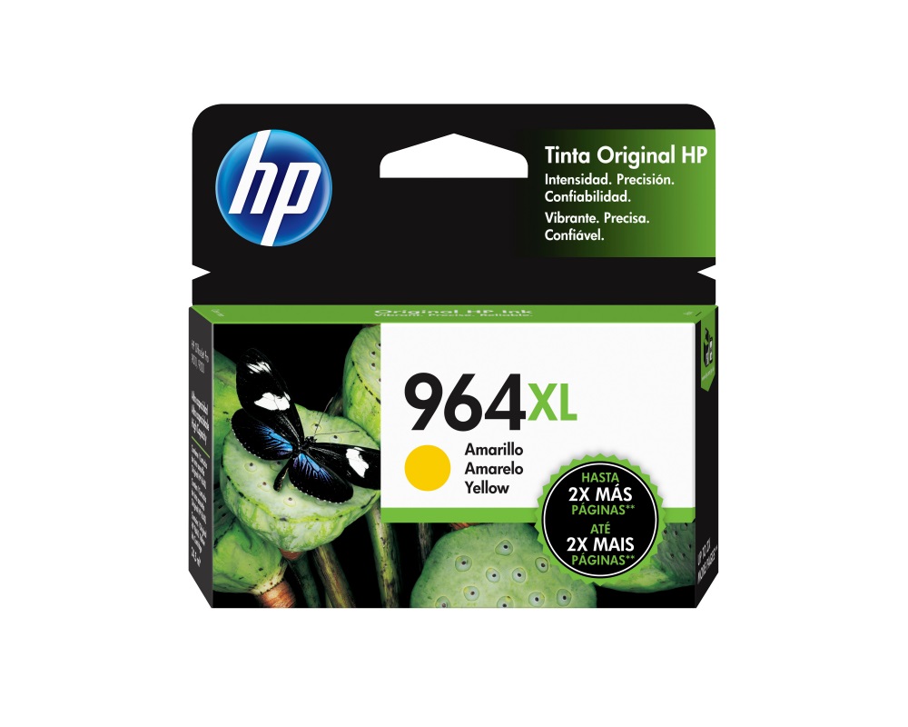 HP 964XL Amarillo Original Cartucho de Tinta HP964XL HP Officejet Pro 9010, 9020 24.5ml SKU: 3JA56AL 