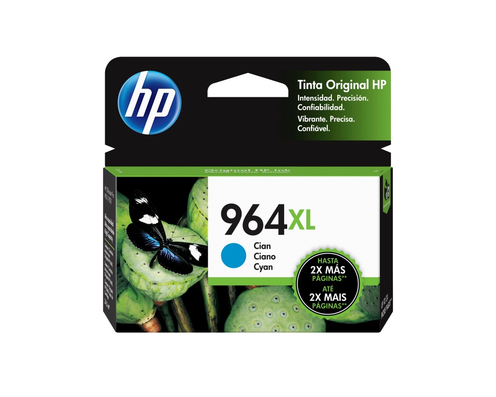 HP 964XL Cian Original Cartucho de Tinta HP964XL HP Officejet Pro 9010, 9020 24.5ml SKU: 3JA54AL