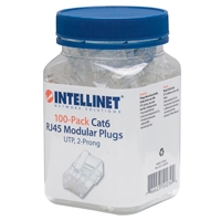 Intellinet Plugs Modulares RJ-45, RJ45 Cat6, Bote con 100 Piezas CN-1288 SKU: 502344