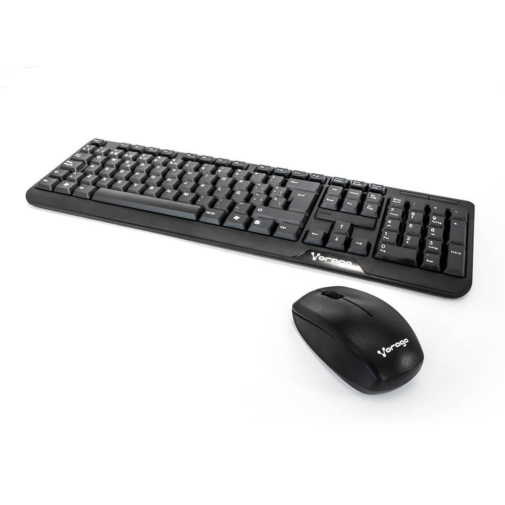 Kit de Teclado y Mouse Vorago KM-302, Inalámbrico, USB, Negro (Español) SKU: KM-302