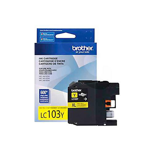 LC103Y XL Amarillo Original Cartucho de Tinta Brother LC-103Y MFC-J4410DW, MFC-J4510DW, MFC-J4610DW, MFC-J6720DW MFC-J6920DW 600 Pag. SKU: LC103Y