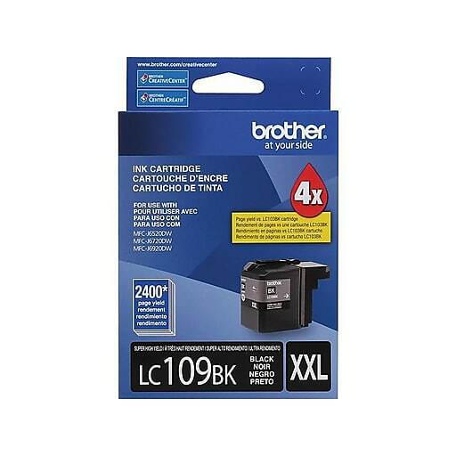 LC109BK XXL Negro Original Cartucho de Tinta Brother LC-109BK  MFC-J6520DW, MFC-6720DW, MFC-J6920DW 2,400 Pag. SKU: LC109BK