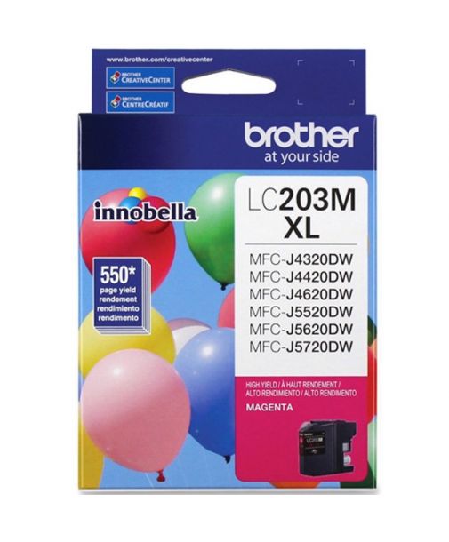 LC203M XL Magenta Original Cartucho de Tinta Brother LC-203M MFC-J460DW, J485DW, J880DW, J4320DW, MFC-J4420DW, J4620DW, J5520DW, J5620DW, J5720DW, J480DW, J680DW, J885DW 550 Pag. SKU: LC203M