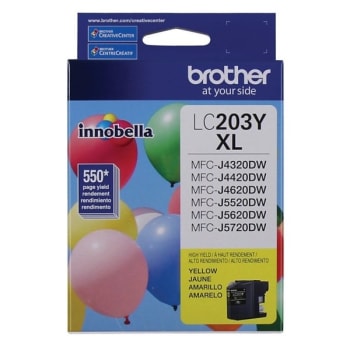 LC203Y XL Amarillo Original Cartucho de Tinta Brother LC-203Y MFC-J460DW, J485DW, J880DW, J4320DW, MFC-J4420DW, J4620DW, J5520DW, J5620DW, J5720DW, J480DW, J680DW, J885DW 550 Pag. SKU: LC203Y