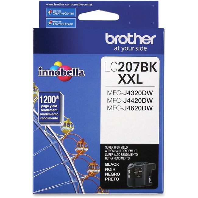 LC207BK XL Negro Original Cartucho de Tinta Brother LC-207BK MFC-J4320DW, MFC-J4420DW, MFC-J4620DW 1,200 Pag. SKU: LC207BK