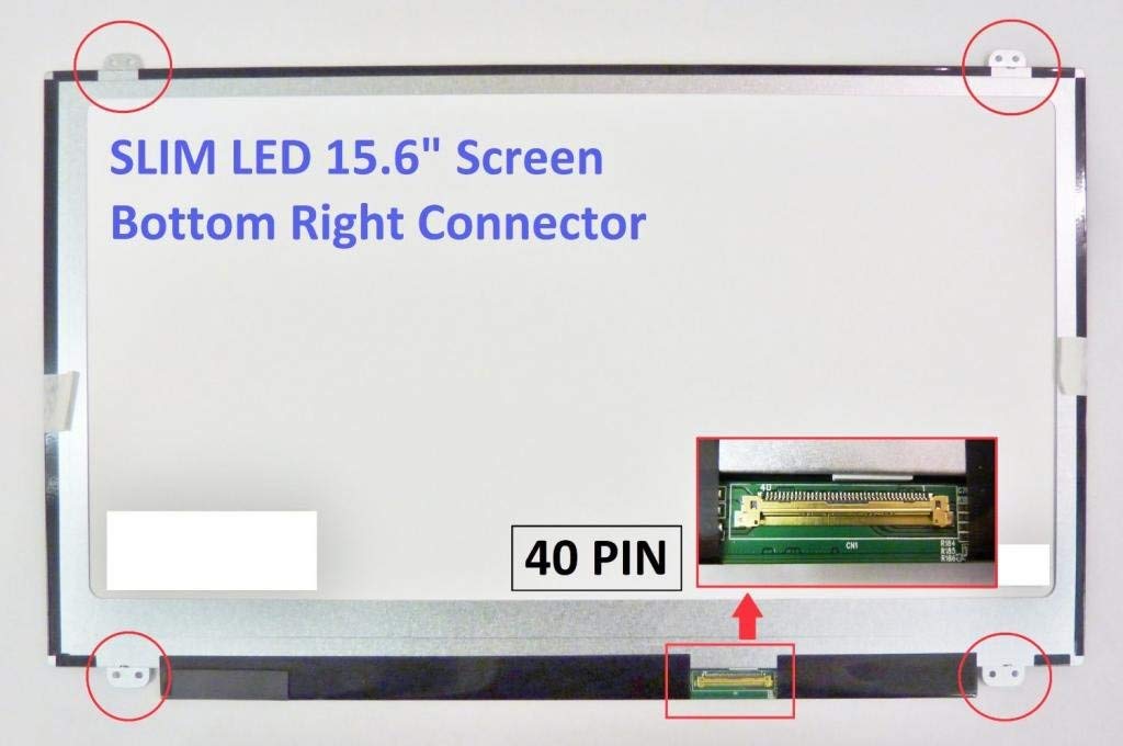 LCD156-004DT Pantalla LCD 15.6 LED WXGA (1366X768) HD Slim Conector Derecho 40P Glossy (DELL TOUCH)